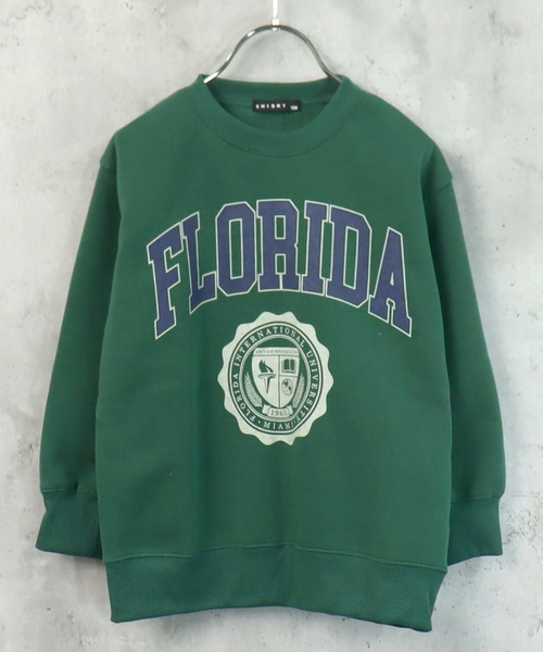 SHISKY（シスキー）の「裏起毛　オーバーサイズ　プリントスウェット（スウェット・キッズ・グレー系その他/グレイッシュベージュ/チャコールグレー/杢グレー/ヘザーチャコール/ベージュ系その他3/ダークグリーン/ベージュ系その他/ベージュ系その他2/キャメル/グレー系その他2/グレー系その他3/グレー系その他4/ベージュ/オートミール/グリーン系その他/ネイビー・130/140/150/160）」の22枚目の写真