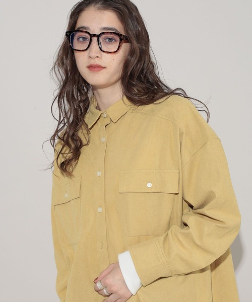 GEORGE'S（ジョージズ）の「コーデュロイシャツ（シャツ/ブラウス・レディース・アイボリー/チャコールグレー/イエロー/パープル・SMALL/MEDIUM）」の12枚目の写真