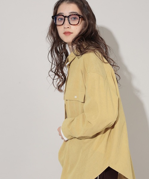 GEORGE'S（ジョージズ）の「コーデュロイシャツ（シャツ/ブラウス・レディース・アイボリー/チャコールグレー/イエロー/パープル・SMALL/MEDIUM）」の17枚目の写真