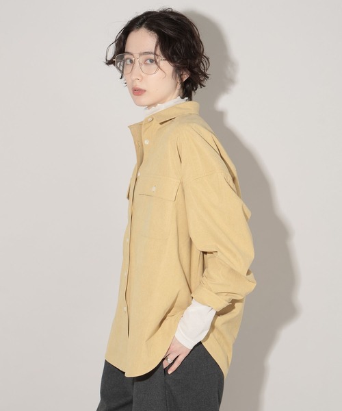 GEORGE'S（ジョージズ）の「コーデュロイシャツ（シャツ/ブラウス・レディース・アイボリー/チャコールグレー/イエロー/パープル・SMALL/MEDIUM）」の19枚目の写真