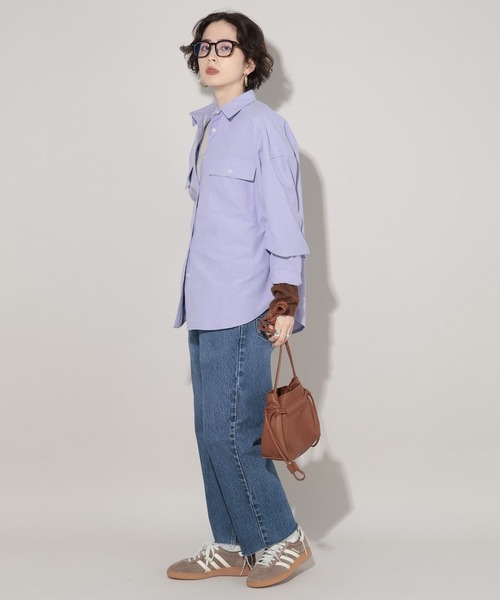 GEORGE'S（ジョージズ）の「コーデュロイシャツ（シャツ/ブラウス・レディース・アイボリー/チャコールグレー/イエロー/パープル・SMALL/MEDIUM）」の22枚目の写真