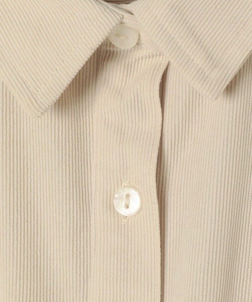 GEORGE'S（ジョージズ）の「コーデュロイシャツ（シャツ/ブラウス・レディース・アイボリー/チャコールグレー/イエロー/パープル・SMALL/MEDIUM）」の5枚目の写真