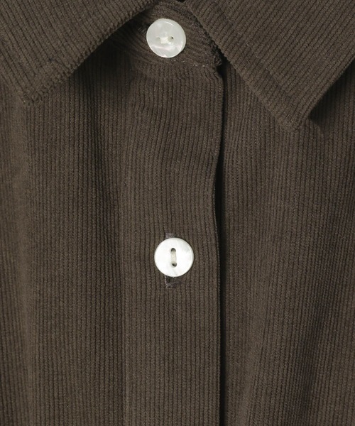 GEORGE'S（ジョージズ）の「コーデュロイシャツ（シャツ/ブラウス・レディース・アイボリー/チャコールグレー/イエロー/パープル・SMALL/MEDIUM）」の6枚目の写真