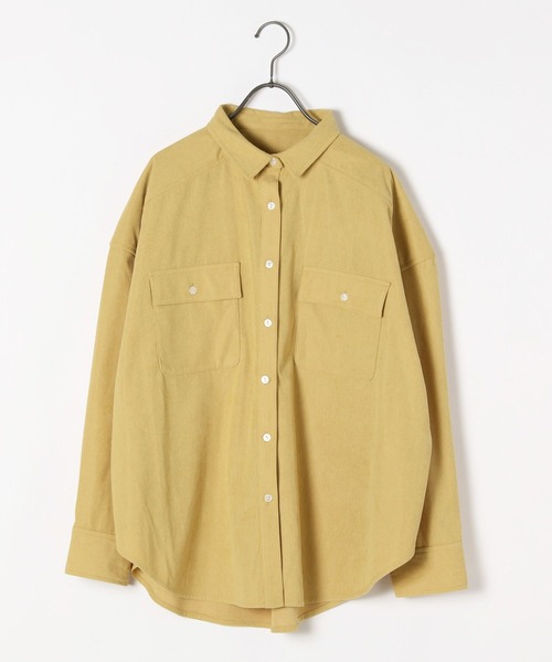 GEORGE'S（ジョージズ）の「コーデュロイシャツ（シャツ/ブラウス・レディース・アイボリー/チャコールグレー/イエロー/パープル・SMALL/MEDIUM）」の7枚目の写真