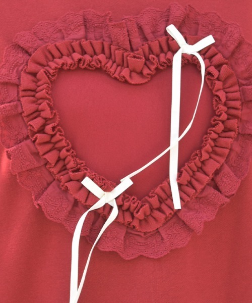 axes femme（アクシーズファム）の「ホイップハートトレーナー（Tシャツ/カットソー・レディース・キナリ/レッド・FREE）」の8枚目の写真