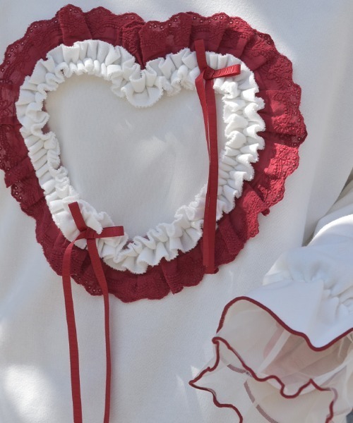 axes femme（アクシーズファム）の「ホイップハートトレーナー（Tシャツ/カットソー・レディース・キナリ/レッド・FREE）」の10枚目の写真