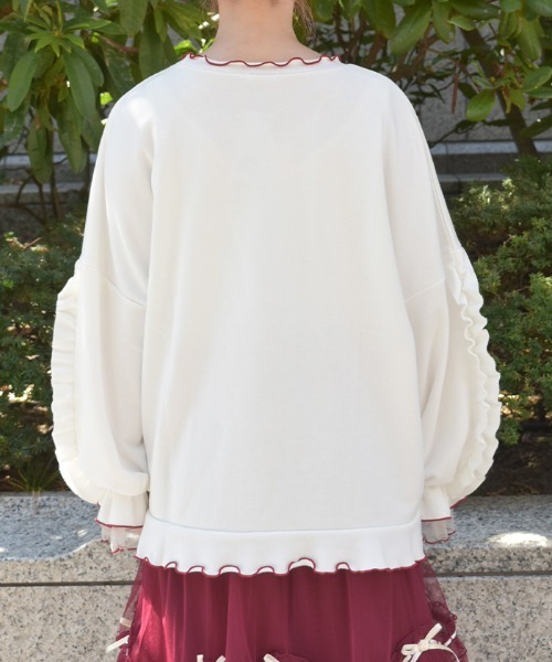 axes femme（アクシーズファム）の「ホイップハートトレーナー（Tシャツ/カットソー・レディース・キナリ/レッド・FREE）」の12枚目の写真