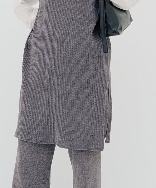 CIAOPANIC TYPY（チャオパニックティピー）の「【PON企画】スタイルアップ前後2wayモールニットキャミチュニック（ワンピース・レディース・グレー/ブラック/グレー系その他/バーガンディー/ブラウン・ONE SIZE）」の6枚目の写真