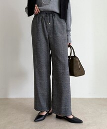 fredy emue | 【4サイズ展開】ソフトシャークスキン/チェックイージーパンツ(その他パンツ)