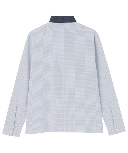 TOKYO SHIRTS(トウキョウシャツ)の「【吸水速乾】【COFREX】配色ボウタイブラウス 長袖 レディースデザインシャツ(シャツ/ブラウス・レディース・ブルー・S/LL/XL/M/L)」の5枚目の写真
