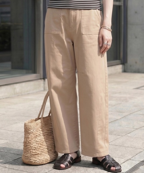 SELECT LEVERY(セレクトリベリー)の「ウエストボタンベイカーパンツ(その他パンツ・レディース・ホワイト/ベージュ/カーキ/ブラック・SMALL/MEDIUM/LARGE/X-LARGE)」の3枚目の写真