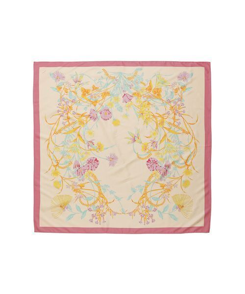 Mila Owen（ミラオーウェン）の「大判フラワー柄スカーフ（バンダナ/スカーフ・レディース・グリーン/ピンク/イエロー・F）」の7枚目の写真