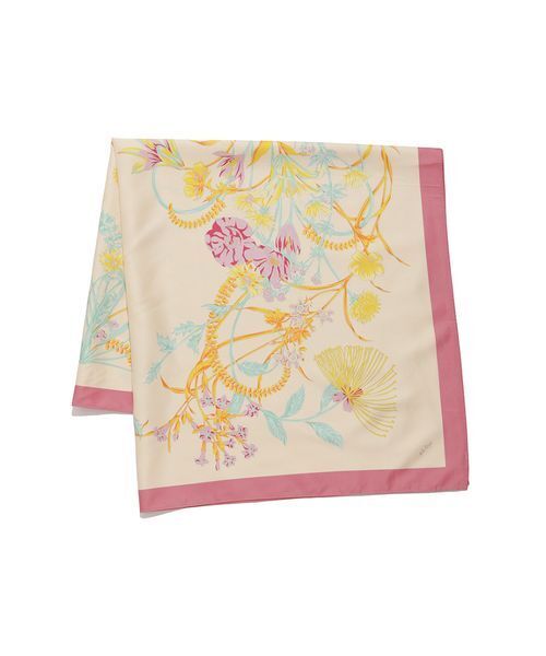 Mila Owen（ミラオーウェン）の「大判フラワー柄スカーフ（バンダナ/スカーフ・レディース・グリーン/ピンク/イエロー・F）」の10枚目の写真