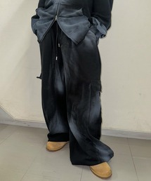 A'gem（エージェム）の「A'GEM/9 × .kom 『A'gem/エージェム』スプレースウェットカーゴパンツ（スウェットパンツ）」