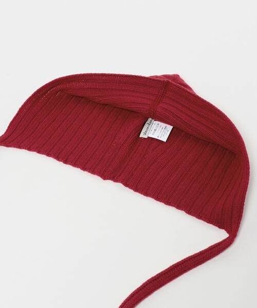 Steven Alan（スティーブンアラン）の「＜Steven Alan＞カシミヤ リブ フード（ニットキャップ/ビーニー・レディース・ライム/レッド/ブラック・FREE）」の10枚目の写真