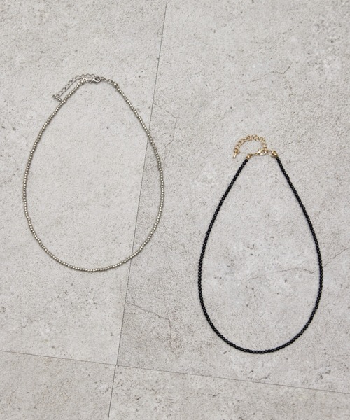 HANNE(アン)の「ミニマルビーズネックレス(ネックレス・レディース・ブラック/シルバー・FREE)」の11枚目の写真