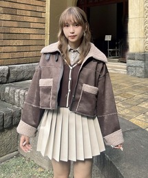 AS KNOW AS plus | ♪フェイクムートン ショート丈ジャケット(その他アウター)