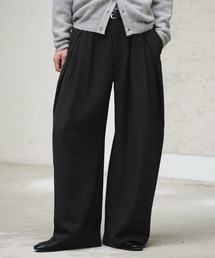 WYM LIDNM(EB oC h)CROSS TUCK ARCH TWEED BAGGY SLACKS(XbNX)