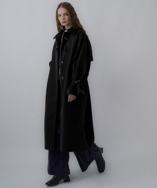 ウーリーテックトグルボタンステンカラーコート(HARE)（ステンカラー