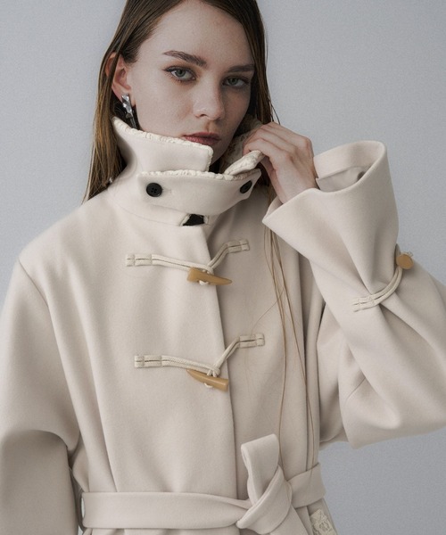 セール】ウーリーテックトグルボタンステンカラーコート(HARE)（ステン