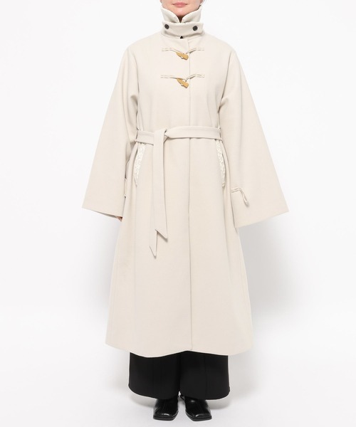 ウーリーテックトグルボタンステンカラーコート(HARE)（ステンカラー