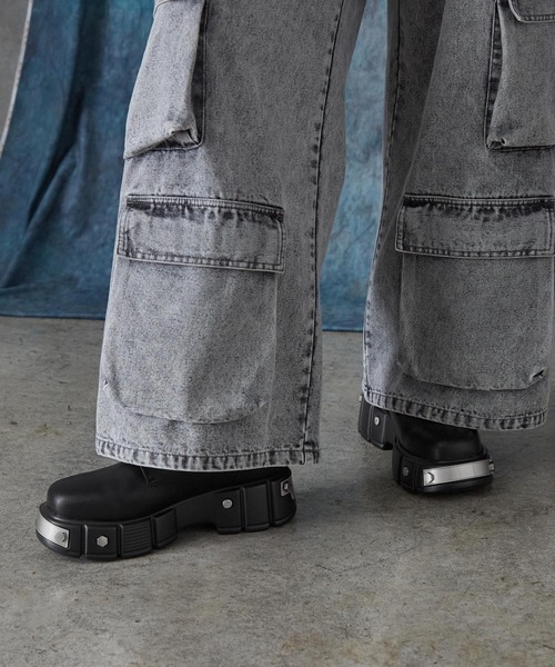 SERACE（セラス）の「【SERACE】Metal parts design high sole lace up boots / メタルパーツデザインハイソールレースアップブーツ（ブーツ・メンズ・ブラック・S/M/L）」の20枚目の写真