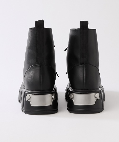SERACE（セラス）の「【SERACE】Metal parts design high sole lace up boots / メタルパーツデザインハイソールレースアップブーツ（ブーツ・メンズ・ブラック・S/M/L）」の7枚目の写真