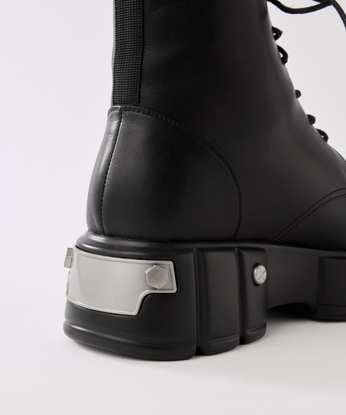 SERACE（セラス）の「【SERACE】Metal parts design high sole lace up boots / メタルパーツデザインハイソールレースアップブーツ（ブーツ・メンズ・ブラック・S/M/L）」の14枚目の写真