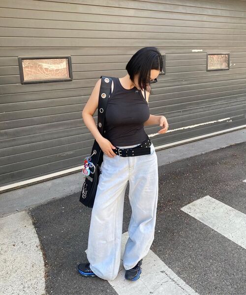 MILLO WOMEN（ミロウーマン）の「ヴィンテージワイドデニムパンツ [ウォッシュドブルー]（デニムパンツ・レディース・その他・SMALL/MEDIUM）」の14枚目の写真