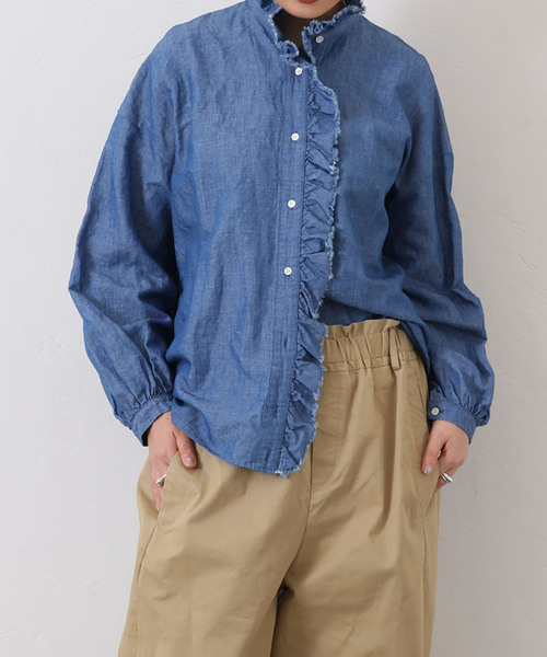 CLシャンブレー フリルブラウス（シャツ/ブラウス）｜JOURNAL STANDARD