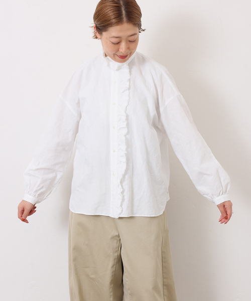 ジャーナルスタンダードラックスハイツイストガーゼWフリルブラウス