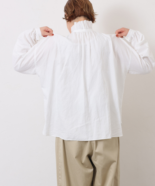 ジャーナルスタンダードラックス❣️CLシャンブレーフリルブラウス CLシャンブレー フリルブラウス（シャツ/ブラウス）｜JOURNAL STANDARD