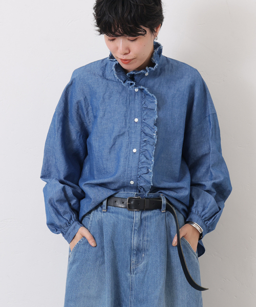 CLシャンブレー フリルブラウス（シャツ/ブラウス）｜JOURNAL STANDARD