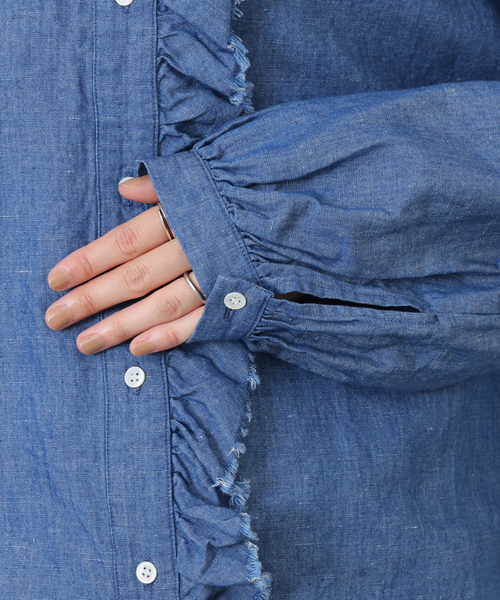 CLシャンブレー フリルブラウス（シャツ/ブラウス）｜JOURNAL