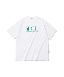 THE GREEN LAB（ザグリーンラボ）の「ティジエル バケットハットモール 半袖Tシャツ [ホワイト-グリーングラフィック]（Tシャツ/カットソー）」