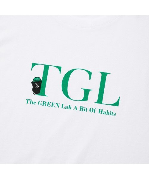 THE GREEN LAB（ザグリーンラボ）の「ティジエル バケットハットモール 半袖Tシャツ [ホワイト-グリーングラフィック]（Tシャツ/カットソー・メンズ・その他・SMALL/MEDIUM/LARGE）」の3枚目の写真