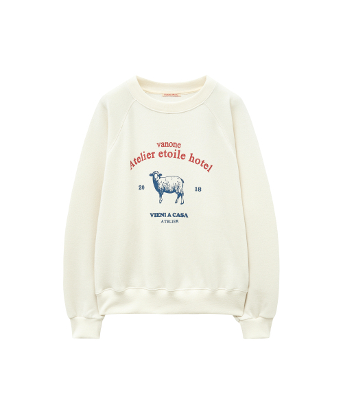 VANONE ATELIER（バノンアトリエ）の「A3555 エトワールホテル スウェットシャツ_Cream（スウェット・レディース・アイボリー・FREE）」の2枚目の写真