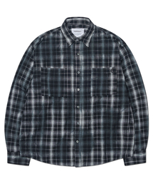 NOMANUAL（NOMANUAL）の「O.D CHECK SHIRT - BLACK（シャツ/ブラウス）」