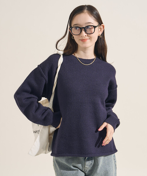 ★美品♫フリーピープル セーター★ VIS(ビス) / ワンポイント胸刺繍ケーブルニットプルオーバー (トップス