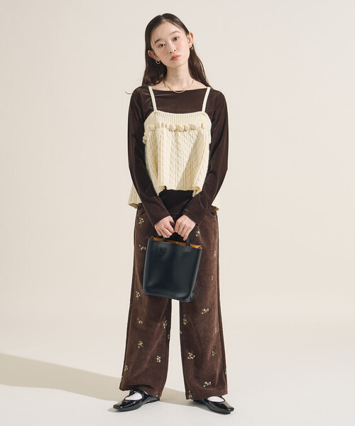 FREAK'S STORE(フリークスストア)の「【セットアイテム】ケーブル ビスチェ ニットセット(ニット/セーター・レディース・レッド/ネイビー/オフホワイト・フリ-)」の14枚目の写真