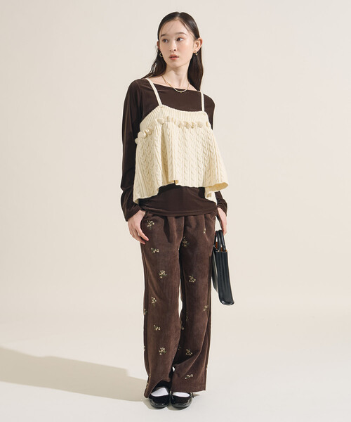 FREAK'S STORE(フリークスストア)の「【セットアイテム】ケーブル ビスチェ ニットセット(ニット/セーター・レディース・レッド/ネイビー/オフホワイト・フリ-)」の21枚目の写真