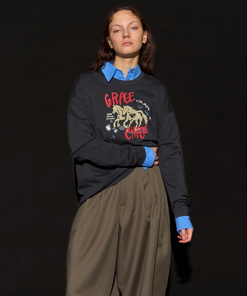 Horse Long T-shirt/ホースロンTEE（Tシャツ/カットソー）｜MAISON