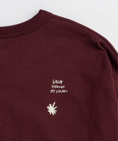 MAISON SPECIAL(メゾンスペシャル)の「Horse Long T-shirt/ホースロンTEE(Tシャツ/カットソー・レディース・ボルドー/ライトグレー/チャコールグレー・FREE)」の15枚目の写真