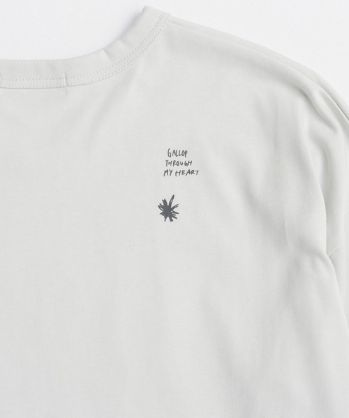 MAISON SPECIAL(メゾンスペシャル)の「Horse Long T-shirt/ホースロンTEE(Tシャツ/カットソー・レディース・ボルドー/ライトグレー/チャコールグレー・FREE)」の21枚目の写真