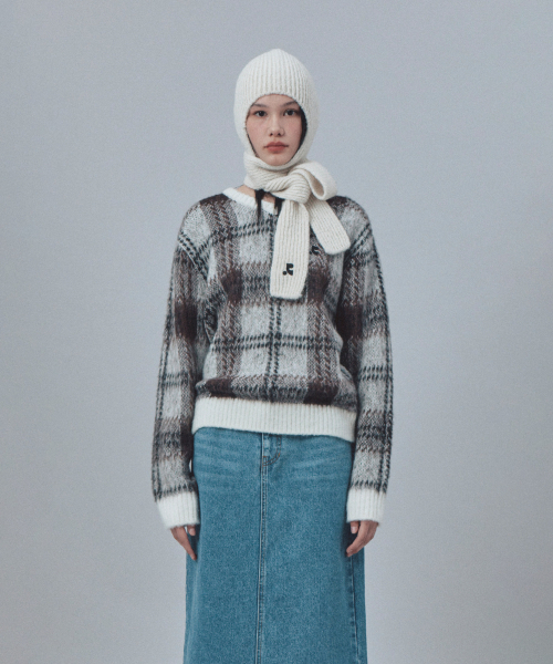 Rest&Recreation（レストアンドレクリエーション）の「HAIRY SCARF BEANIE - IVORY（ニットキャップ/ビーニー・レディース・その他・ONE）」の2枚目の写真