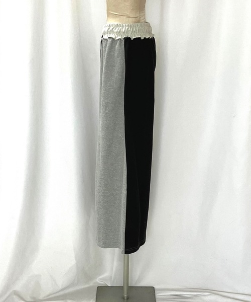 Q(キュー)の「裏毛バイカラー切替スカート(スカート・レディース・ライトグレー/アイボリー・MEDIUM)」の21枚目の写真