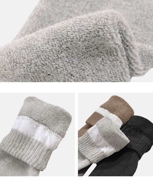 KOBE LETTUCE（コウベレタス）の「裏パイルハイソックス（ソックス/靴下・レディース・ブラウン/グレー/ブラック・M）」の11枚目の写真