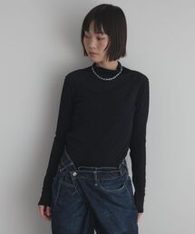 【日本製】無地シアーハイネックプルオーバー
