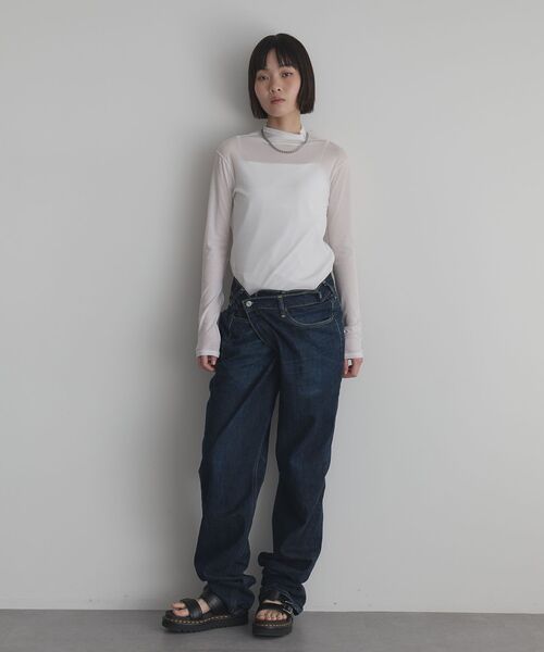 GARAGE OF GOOD CLOTHING（ガレージオブグッドクロージング）の「【日本製】無地シアーハイネックプルオーバー（Tシャツ/カットソー・レディース・ブラック/ホワイト・FREE）」の10枚目の写真