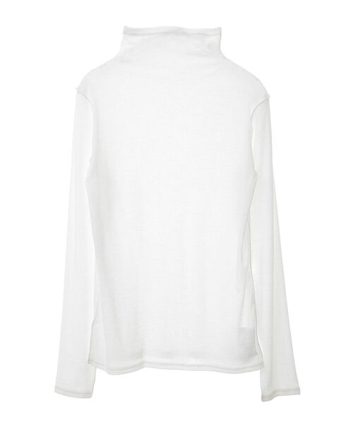 GARAGE OF GOOD CLOTHING（ガレージオブグッドクロージング）の「【日本製】無地シアーハイネックプルオーバー（Tシャツ/カットソー・レディース・ブラック/ホワイト・FREE）」の22枚目の写真